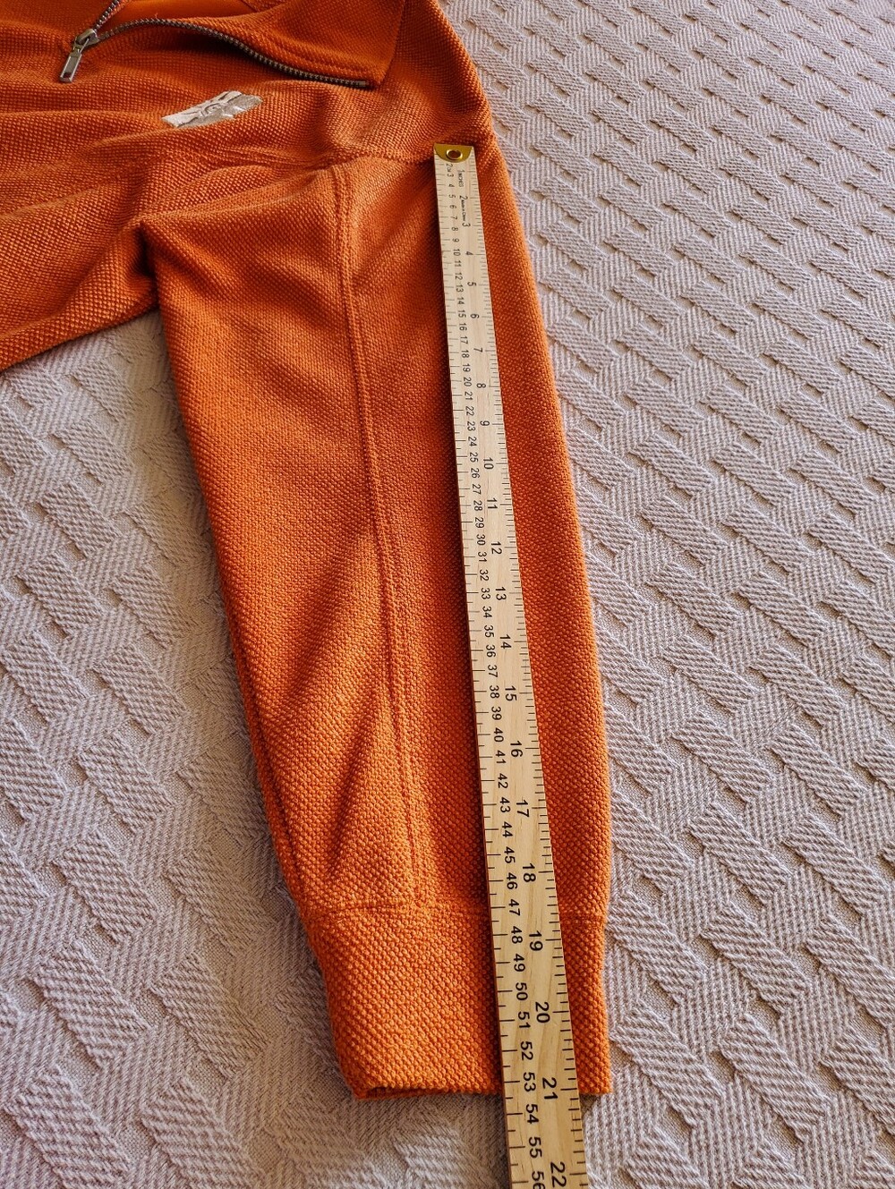 Antero Vintage 1/4 Zip Orange Fleece Pullover Jacket Sun Logo Activewear - Picture 7 of 11